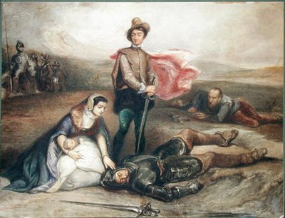 The Death of Julian Avenel by Tony Johannot